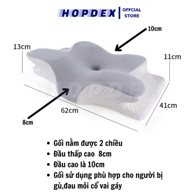Gối Công Thái HOPDEX giảm đau cổ vai gáy, phù hợp người ngủ cao thấp - Giá 200.000₫ 10 Gối Công Thái HOPDEX giảm đau cổ vai gáy, phù hợp người ngủ cao thấp - Giá 200.000₫ 10