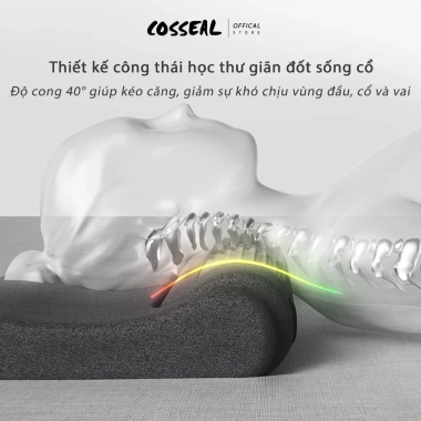 Gối Đầu Cosseal Cao Su Non Massage & Chườm Nóng - Giảm Đau Cổ Vai Gáy Giá 559.000₫