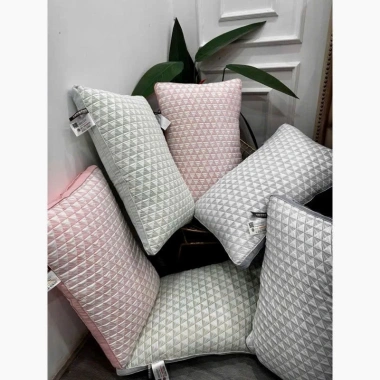 Gối đầu gối cotton hồng hạc 50x70cm êm ái, mềm mại, hỗ trợ cổ khi nằm - 69.000đ 8