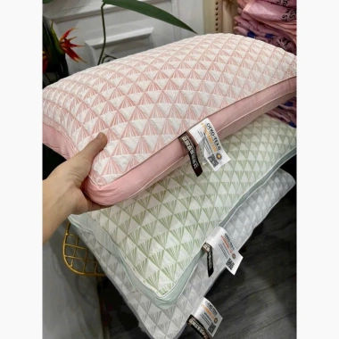 Gối đầu gối cotton hồng hạc 50x70cm êm ái, mềm mại, hỗ trợ cổ khi nằm - 69.000đ 9