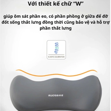 Gối Đầu Tựa Lưng Ô Tô AWESOME Cao Su Non – Chống Mỏi Cổ và Lưng, Giá chỉ 85.000₫