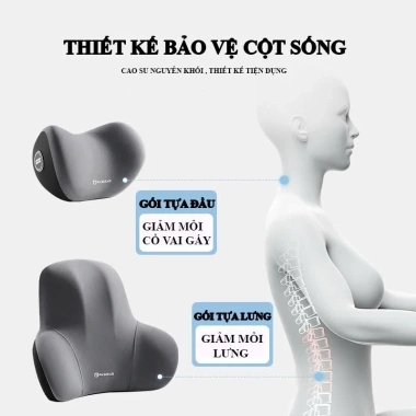 Gối Đầu Tựa Lưng Ô Tô Awesome Cao Su Non Hỗ Trợ Cổ Lưng Ngồi Văn Phòng 85.000₫