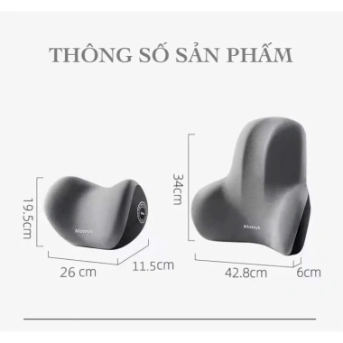Gối Đầu Tựa Lưng Ô Tô Cao Su Non - Hỗ trợ Cổ và Lưng, Ngăn mỏi khi ngồi dài