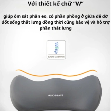 Gối Đầu Tựa Lưng Ô Tô Cao Su Non - Hỗ trợ Cổ và Lưng, Ngăn mỏi khi ngồi dài