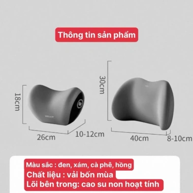 Gối Đầu Tựa Lưng Ô Tô Cao Su Non NIRACP - Thiết Kế Công Thái Học Sang Trọng, Giảm Giá 105.600₫ 9 Gối Đầu Tựa Lưng Ô Tô Cao Su Non NIRACP - Thiết Kế Công Thái Học Sang Trọng, Giảm Giá 105.600₫ 9