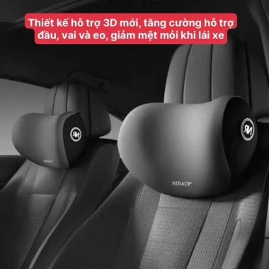 Gối Đầu Tựa Lưng Ô Tô Cao Su Non NIRACP - Thiết Kế Công Thái Học Sang Trọng, Thoải Mái Khi Lái Xe, Giá 92.800₫ 5 Gối Đầu Tựa Lưng Ô Tô Cao Su Non NIRACP - Thiết Kế Công Thái Học Sang Trọng, Thoải Mái Khi Lái Xe, Giá 92.800₫ 5