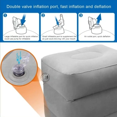 Gối đệm chân GUTGOJO bơm hơi bền bỉ, nhẹ thoải mái, du lịch ô tô - 182.952 VND 5