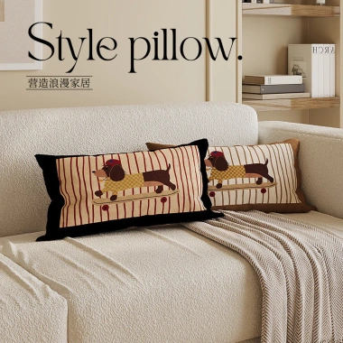 Gối Đệm Dachshund Phim Hoạt Hình Hàn Quốc 45x45cm - Vỏ Gối cho Bé Gái, Phòng Khách, Sofa - Giá 329.930 VND 5