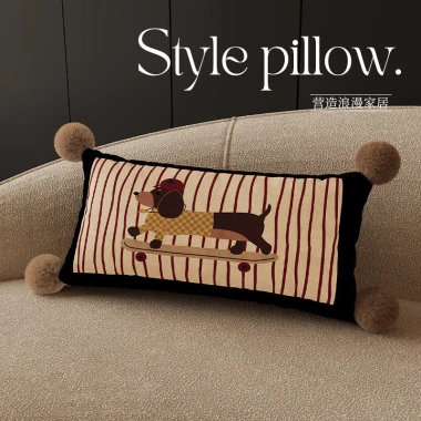 Gối Đệm Dachshund Phim Hoạt Hình Hàn Quốc 45x45cm - Vỏ Gối cho Bé Gái, Phòng Khách, Sofa - Giá 329.930 VND 9