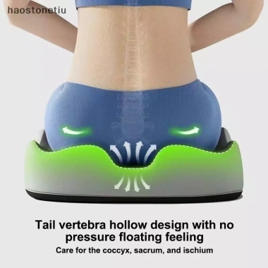 Gối đệm NS Memory Foam Coccyx có xương đòn, thiết kế cong ô tô, ghế văn phòng, giảm áp lực, hỗ trợ thắt lưng