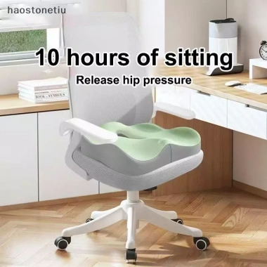 Gối đệm NS Memory Foam Coccyx có xương đòn, thiết kế cong ô tô, ghế văn phòng, giảm áp lực, hỗ trợ thắt lưng 5
