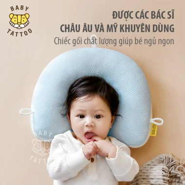 Gối Định Hình Đầu Baby Tattoo Chống Bết Đầu, Méo Đầu 0-12 Tháng - Giá 700.000₫ 2 Gối Định Hình Đầu Baby Tattoo Chống Bết Đầu, Méo Đầu 0-12 Tháng - Giá 700.000₫ 2