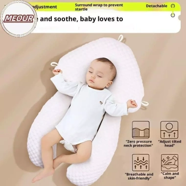 Gối Định Hình Đầu Bé Sơ Sinh Meour - Ngăn Ngừa Đầu Phẳng, Tiện Dụng, Giá 99.600₫ 7