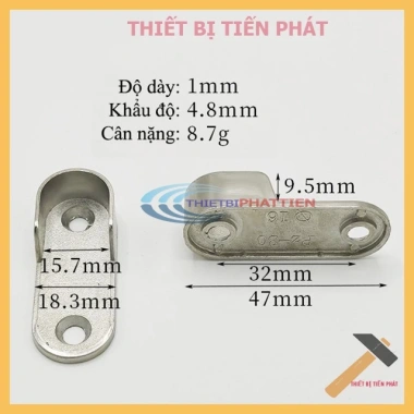 Gối Đỡ Thanh Treo Tủ Quần Áo Bas Đỡ Pass Đa Năng VINACHI - Không Gỉ Mạ NIKEN 3