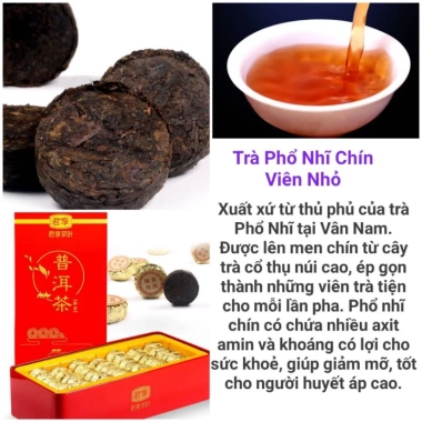 Gói dùng thử 1 gói trà Trung Hoa: phổ nhĩ quýt, hồng trà, thiết quan âm, ô long - Giá ưu đãi 7.500đ