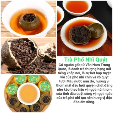 Gói dùng thử 1 gói trà Trung Hoa: phổ nhĩ quýt, hồng trà, thiết quan âm, ô long - Giá ưu đãi 7.500đ