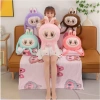 Gối gấu bông chuột xinh hồng xám 2in1 chăn siêu mền mịn Giá ưu đãi 79.000₫ 3