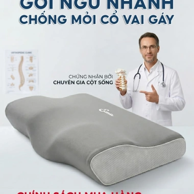 Gối gel lạnh EMA chống đau mỏi cổ vai gáy - Thiết kế ngủ nhanh, ngăn ngáy, giảm căng thẳng