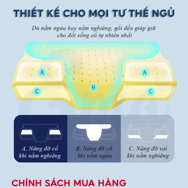 Gối gel lạnh EMA chống đau mỏi cổ vai gáy - Thiết kế ngủ nhanh, ngăn ngáy, giảm căng thẳng