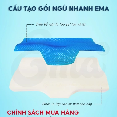 Gối gel lạnh EMA chống đau mỏi cổ vai gáy - Thiết kế ngủ nhanh, ngăn ngáy, giảm căng thẳng 4 Gối gel lạnh EMA chống đau mỏi cổ vai gáy - Thiết kế ngủ nhanh, ngăn ngáy, giảm căng thẳng 4
