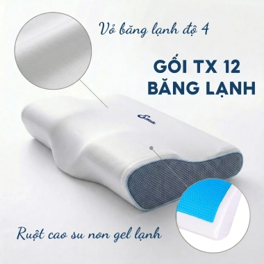 Gối gel lạnh EMA chống đau mỏi cổ vai gáy - Thiết kế ngủ nhanh, ngăn ngáy, giảm căng thẳng 10 Gối gel lạnh EMA chống đau mỏi cổ vai gáy - Thiết kế ngủ nhanh, ngăn ngáy, giảm căng thẳng 10