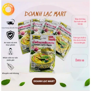 Gói Gia vị cà ri Thái Lobo 50gr - 3 vị Đỏ Xanh Vàng, hương thơm đậm đà, giảm giá 23.000₫ (giá gốc 29.900₫)