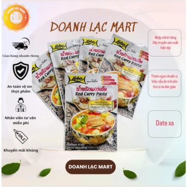Gói Gia vị cà ri Thái Lobo 50gr - 3 vị Đỏ Xanh Vàng, hương thơm đậm đà, giảm giá 23.000₫ (giá gốc 29.900₫)