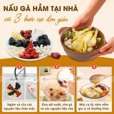 Gói gia vị hầm gà, tiềm gà, lẩu, hầm chim, bò – Đủ vị thơm ngon, bổ dưỡng, 15.000₫