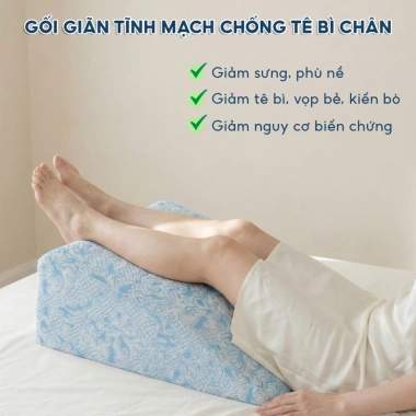 Gối giãn tĩnh mạch HI‑Sleep giảm chuột rút, phù nề, tê bì chân - Bảo hành 12 tháng
