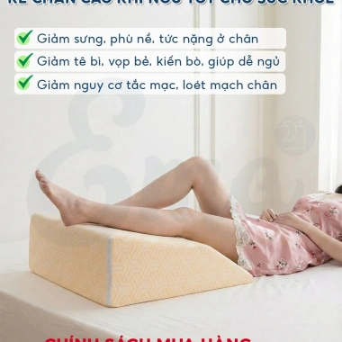 Gối giãn tĩnh mạch HI‑Sleep giảm chuột rút, phù nề, tê bì chân - Bảo hành 12 tháng