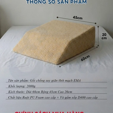 Gối giãn tĩnh mạch HI‑Sleep giảm chuột rút, phù nề, tê bì chân - Bảo hành 12 tháng