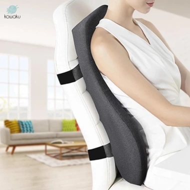 Gối hỗ trợ lưng Memory Foam cho ghế văn phòng, ô tô, máy tính - Tiện dụng, giảm đau, 496.800 VND