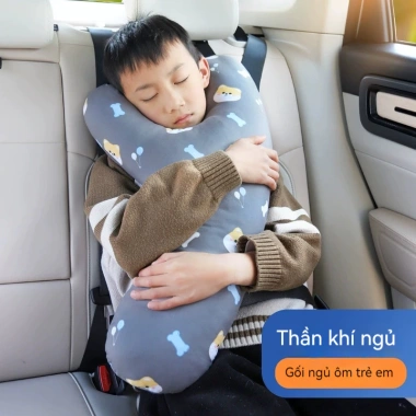 Gối hỗ trợ ngủ trẻ em bảo vệ cổ, bọc vai & dây an toàn xe hơi - 160.898₫