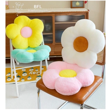 Gối hoa hình bông, gối lót ghế và tựa lưng 35/50cm, phòng ngủ - Giá chỉ 66.000đ