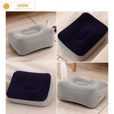 Gối kê chân bơm hơi PVC mềm mại đa màu – Đệm du lịch, văn phòng, chỉ 15.000₫ 5