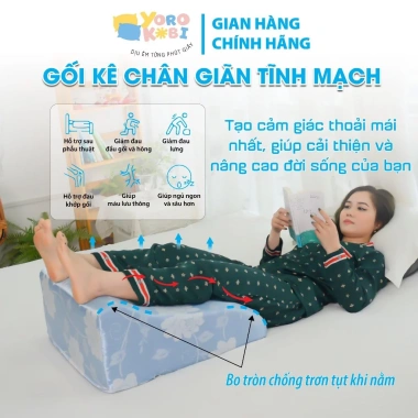 Gối kê chân Yorokobi hỗ trợ điều trị suy giãn tĩnh mạch - Giảm sưng, giảm đau, giá 717.000₫ 2 Gối kê chân Yorokobi hỗ trợ điều trị suy giãn tĩnh mạch - Giảm sưng, giảm đau, giá 717.000₫ 2