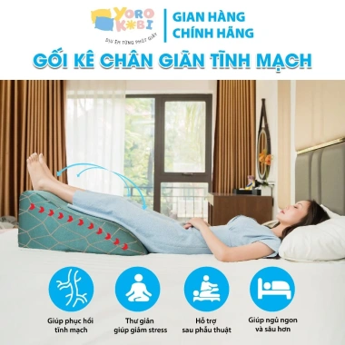 Gối kê chân Yorokobi hỗ trợ điều trị suy giãn tĩnh mạch - Giảm sưng, giảm đau, giá 717.000₫