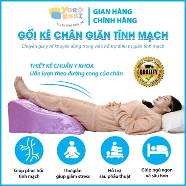 Gối kê chân Yorokobi hỗ trợ điều trị suy giãn tĩnh mạch - Giảm sưng, giảm đau, giá 717.000₫