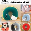 Gối kê cổ chữ U cao su non 1 màu cúc cài – giảm mỏi cổ, thoải mái văn phòng & du lịch 45k