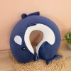 Gối kê cổ chữ U cao su non 1 màu cúc cài – giảm mỏi cổ, thoải mái văn phòng & du lịch 45k 4
