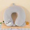 Gối kê cổ chữ U cao su non 1 màu cúc cài – giảm mỏi cổ, thoải mái văn phòng & du lịch 45k 7