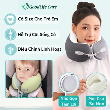 Gối Kê Cổ Chữ U Goodlife Care Cao Su Non Siêu Đàn Hồi - Giảm Đau Vai Gáy, Dành cho Người Lớn và Trẻ Em, Giá 181.000₫