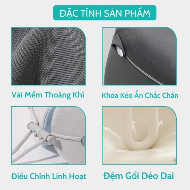 Gối Kê Cổ Chữ U Goodlife Care Cao Su Non Siêu Đàn Hồi - Giảm Đau Vai Gáy, Dành cho Người Lớn và Trẻ Em, Giá 181.000₫