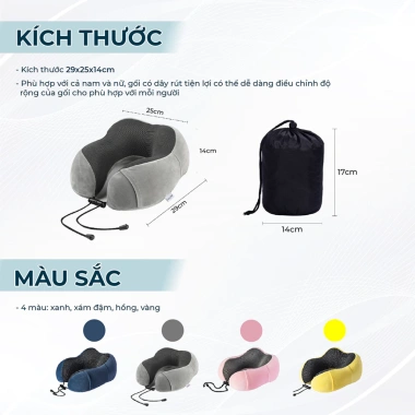 Gối kê cổ công thái học chữ U cao su non – hỗ trợ văn phòng du lịch, bảo hành 90 ngày 4 Gối kê cổ công thái học chữ U cao su non – hỗ trợ văn phòng du lịch, bảo hành 90 ngày 4