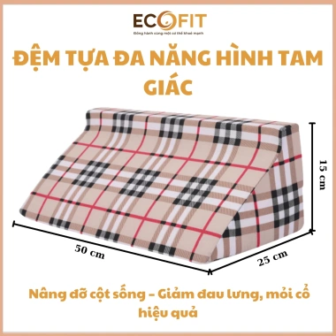 Gối Kê Cổ Lưng Đa Năng Hình Tam Giác Nâng Đỡ Cột Sống - Tựa Lưng Êm Ái Giảm Đau Khi Ngồi Nằm, Giá Ưu Đãi 225k
