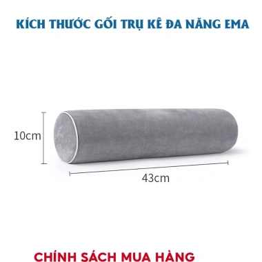 Gối kê cổ trụ đa năng Ema - Ruột cao su non cao cấp, hỗ trợ cổ, thắt lưng, chân - Giá ưu đãi 233.000₫