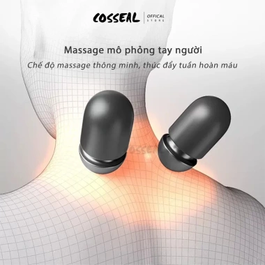 Gối Kê Đầu Cosseal Túi Khí Kéo Dãn Đốt Sống Cổ - Massage, Chườm Nóng Cao Su Non, Giảm giá 489.000₫