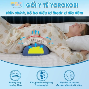 Gối kê lưng EPS Yorokobi nắn chỉnh thoát vị đĩa đệm L4-L5, hỗ trợ thoái hoá đốt sống - giảm giá 250.000₫