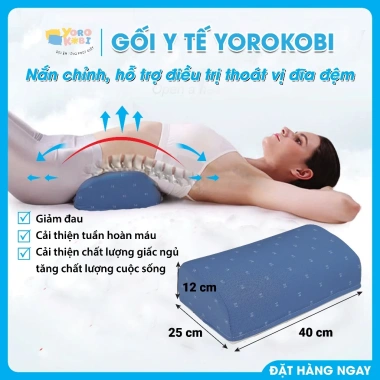 Gối kê lưng EPS Yorokobi nắn chỉnh thoát vị đĩa đệm L4-L5, hỗ trợ thoái hoá đốt sống - giảm giá 250.000₫