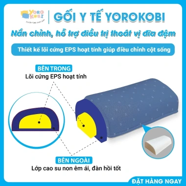 Gối kê lưng EPS Yorokobi nắn chỉnh thoát vị đĩa đệm L4-L5, hỗ trợ thoái hoá đốt sống - giảm giá 250.000₫